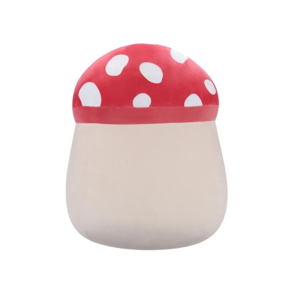 Peluche Squishmallows Malcolm le champignon rouge à pois blancs