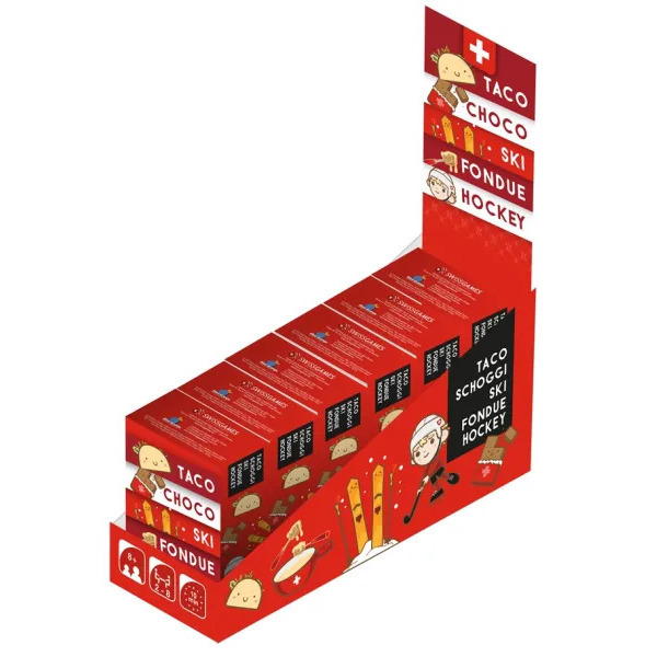 Taco choco ski fondue hockey