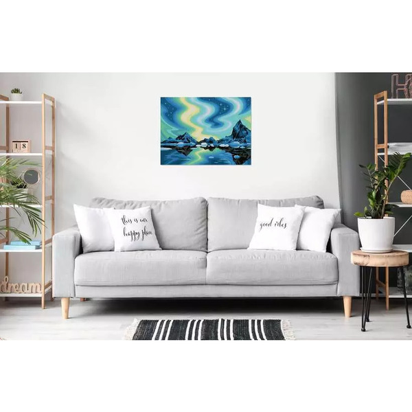 CreArt peinture par numéros Aurores Boréales - 30 x 40 cm