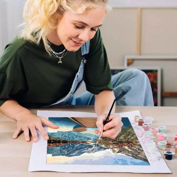 Peinture par numéros Lake Views - CreArt Toiles 30 x 40 cm