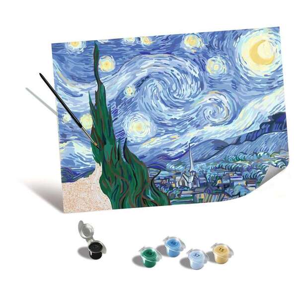 Peinture par numéro Adulte - CreArt Toiles - Van Gogh La nuit étoilée