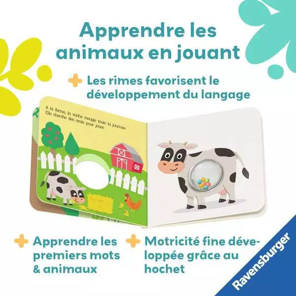 Mon Livre Hochet - Mes Premiers Animaux - Play +