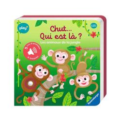 Livre sonore Chut…qui est là ? Les animaux de la jungle - Play +