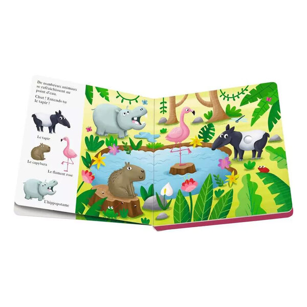 Livre sonore Chut…qui est là ? Les animaux de la jungle - Play +