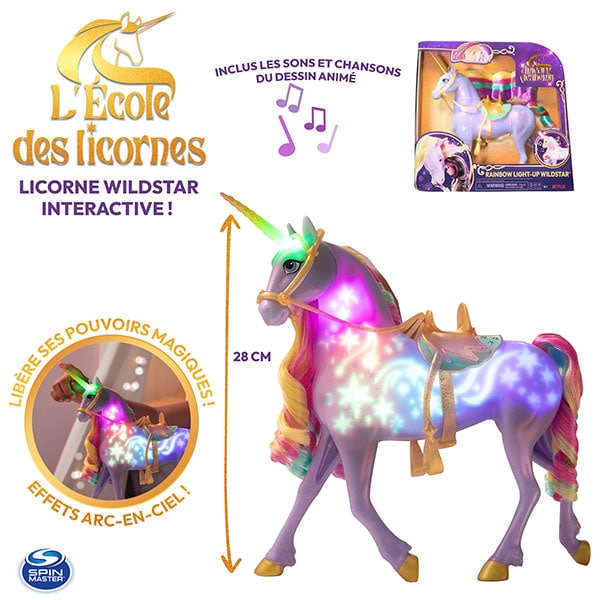 Licorne Wildstar interactive 28 cm - L École des licornes