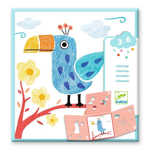 Coloriage 3 pochoirs pour une image