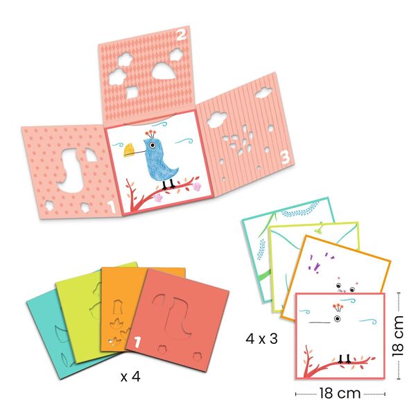 Coloriage 3 pochoirs pour une image