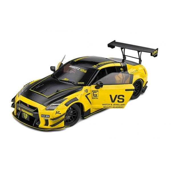 Nissan GTR R35 Liberty Walk Body Kit 2.0 jaune 2022 1/18