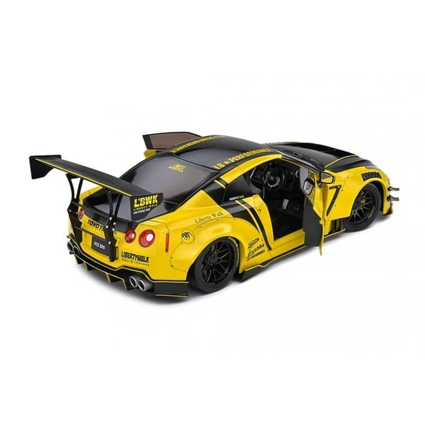 Nissan GTR R35 Liberty Walk Body Kit 2.0 jaune 2022 1/18