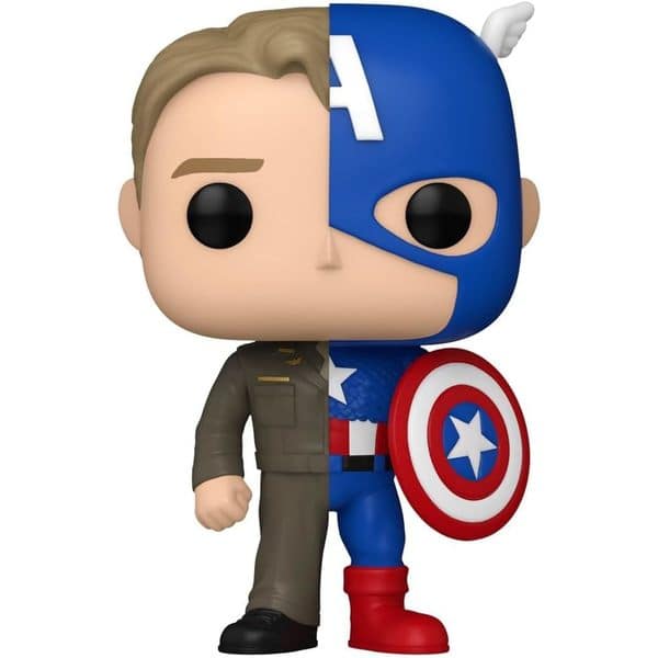 Figurine Captain America et Steve Rogers - Funko Pop - n°1431