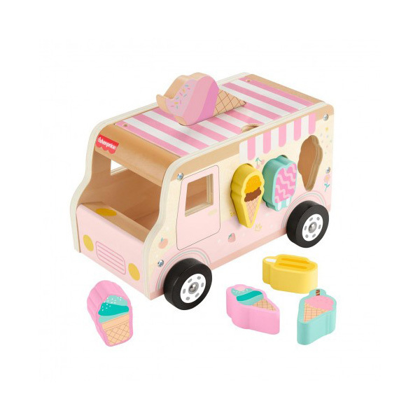 Camion de glace - Trieur de formes en bois