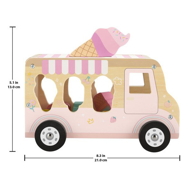 Camion de glace - Trieur de formes en bois