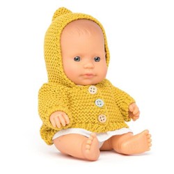 Poupon bébé fille européenne Miniland 21cm