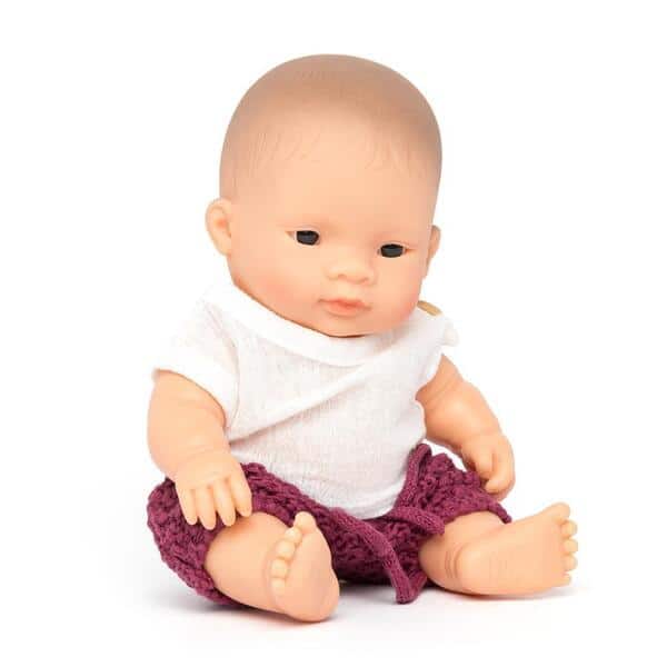 Poupon bébé fille asiatique Miniland 21cm