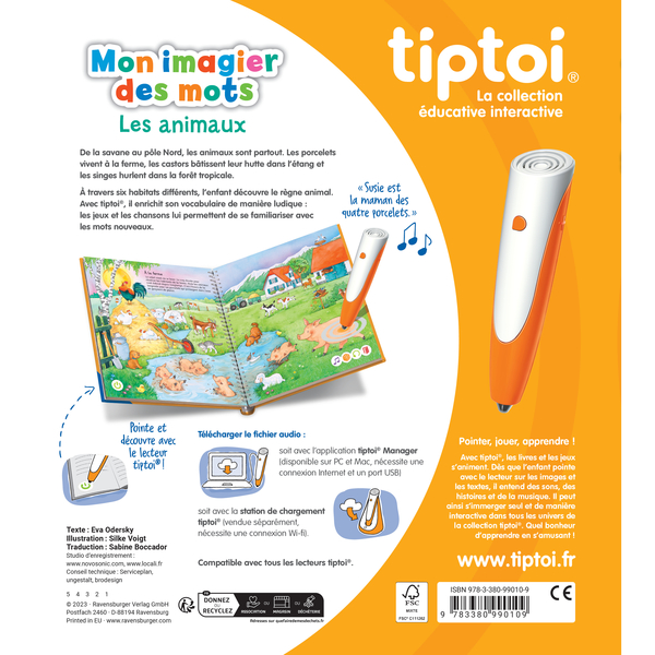 Tiptoi® Livre Mon imagier des mots - Les animaux 