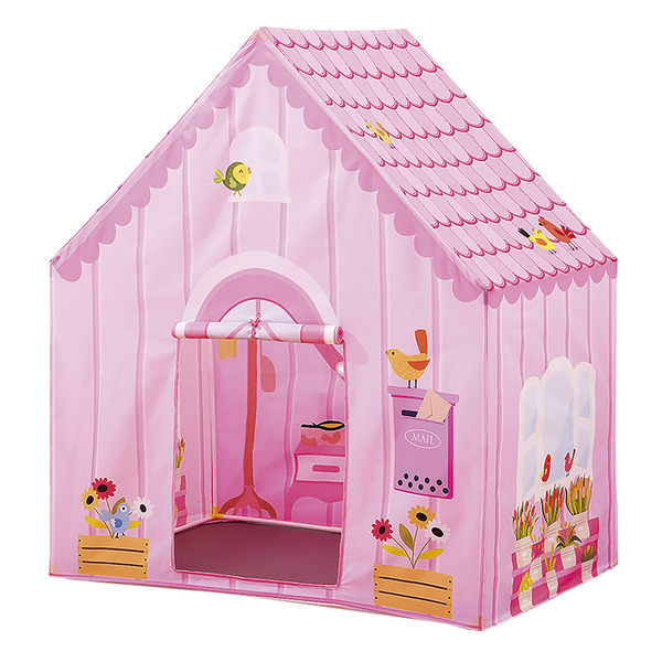 Tente de jeu rose en tissu avec lumières
