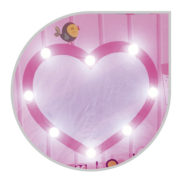 Tente de jeu rose en tissu avec lumières
