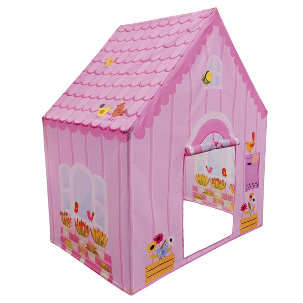 Tente de jeu rose en tissu avec lumières