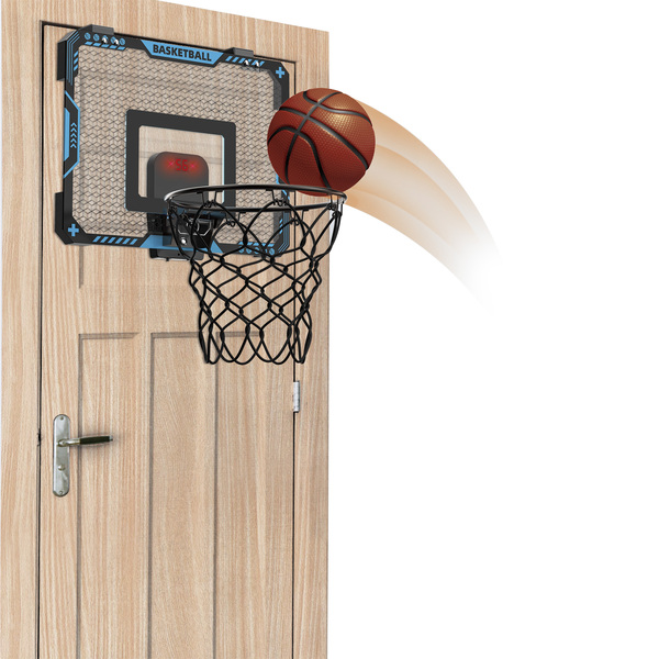 Panneau de basket électronique mural avec ballon