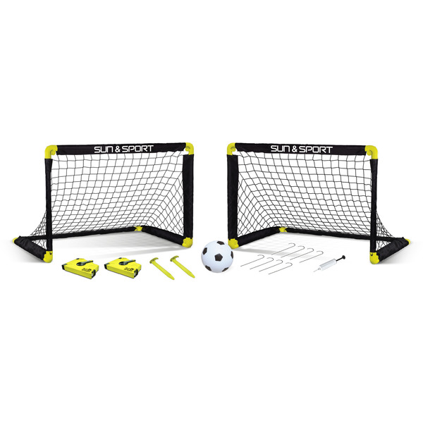 2 cages de foot pliable avec ballon