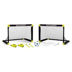 2 cages de foot pliable avec ballon
