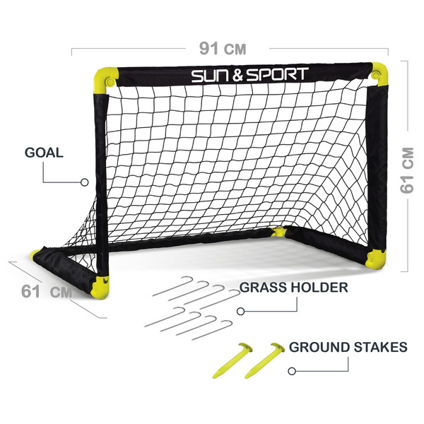 2 cages de foot pliable avec ballon
