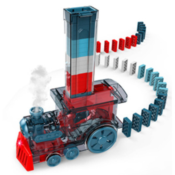 Train électrique avec 200 dominos