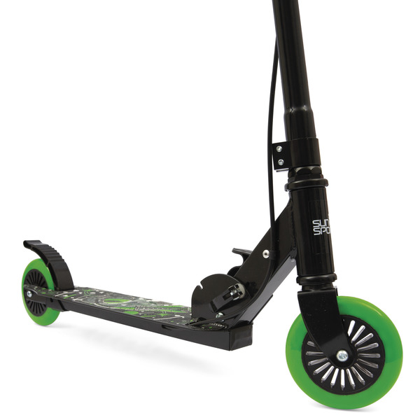 Trottinette verte avec frein 96 cm