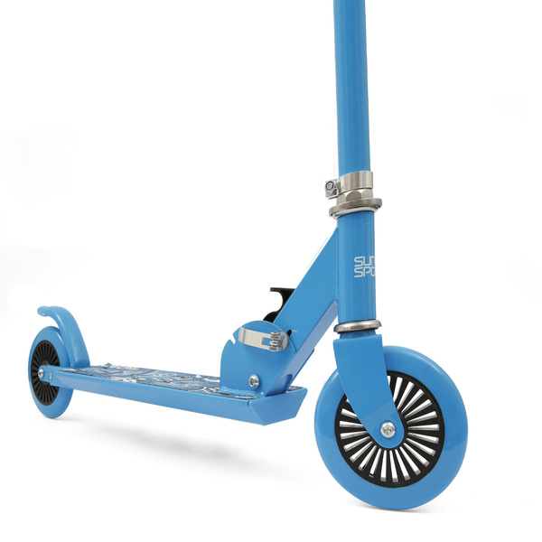 Trottinette bleue alu 2 roues 120 mm