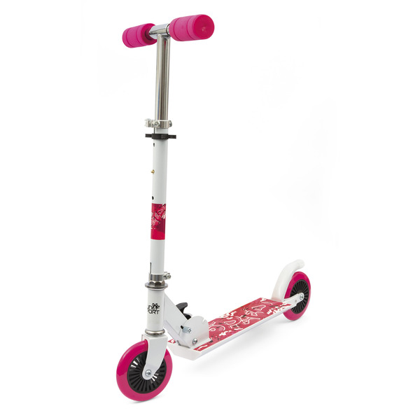 Trottinette rose alu 2 roues 120 mm