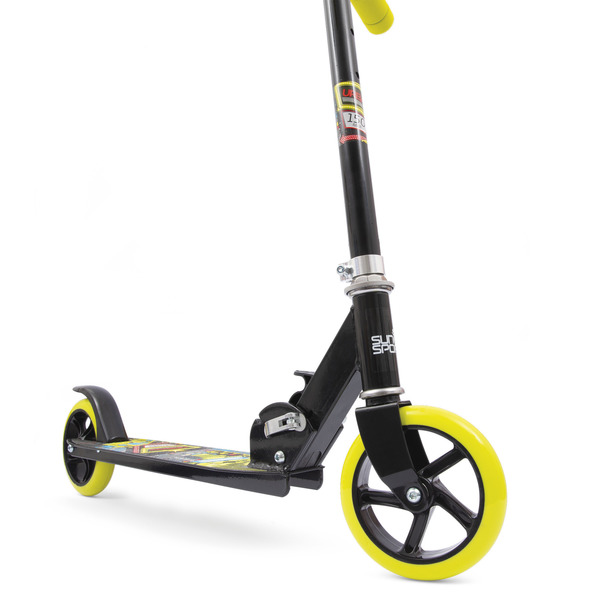 Trottinette pliable jaune 2 roues 150 mm