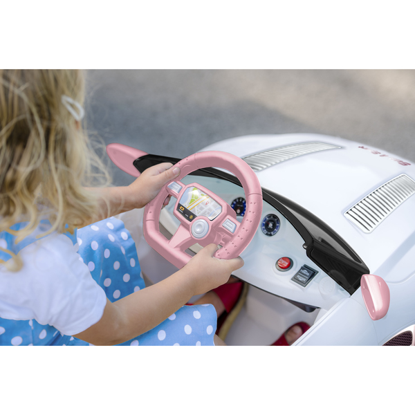 Voiture électrique rose et blanche 6V