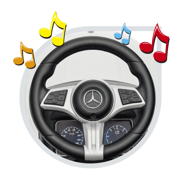 Porteur avec musique Mercedes blanche classe C