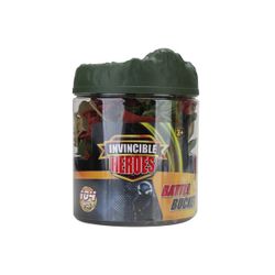 Seau de bataille militaire avec 104 pièces