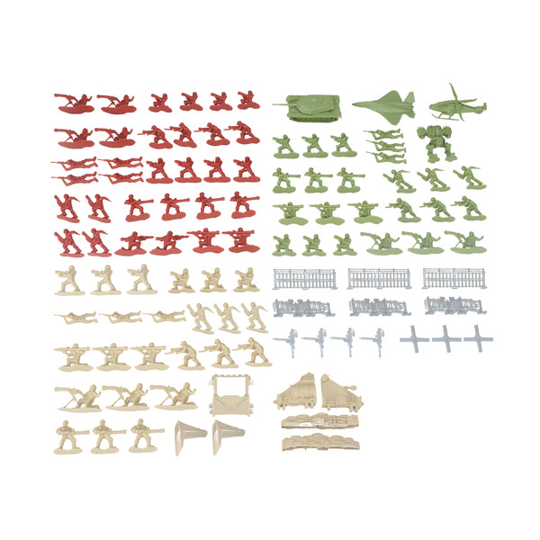 Seau de bataille militaire avec 104 pièces