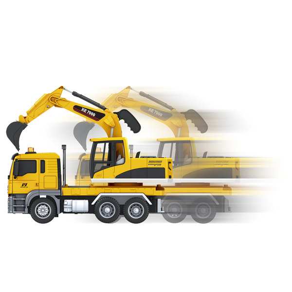 Camion excavatrice avec lumières et sons