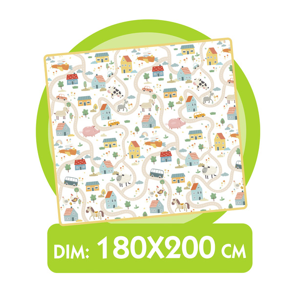 Maxi tapis d’éveil double face 2 mètres