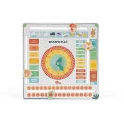 Calendrier en bois éducatif