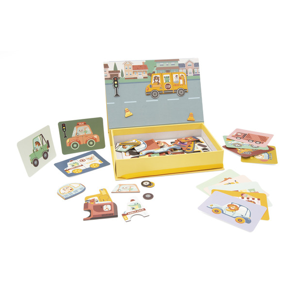 Livre magnétique avec véhicules