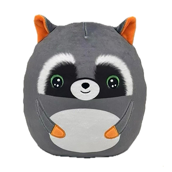 Coussin peluche Raton laveur - Squish a boss 20 cm
