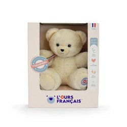 Peluche "Le petit ours français" blanc 25cm