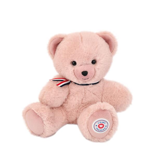 Peluche "Le petit ours français" rose 25cm