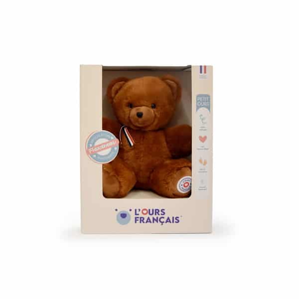 Peluche "Le petit ours français" cacao 25cm