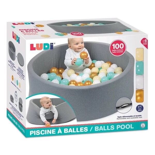 Piscine ronde avec 100 balles
