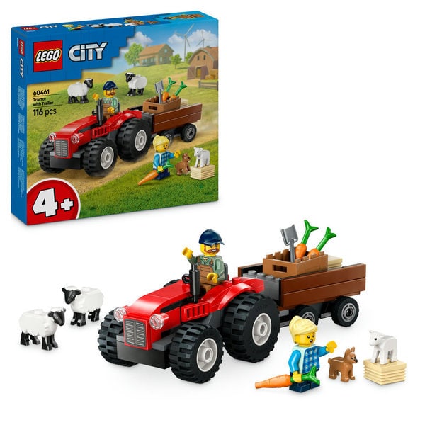 60461 - LEGO® City - Tracteur agricole rouge avec remorque et moutons