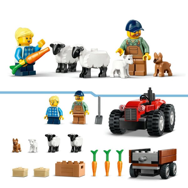 60461 - LEGO® City - Tracteur agricole rouge avec remorque et moutons