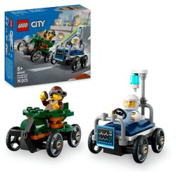 60459 - LEGO® City - Pack de bolides de course : avion contre lit d'hôpital