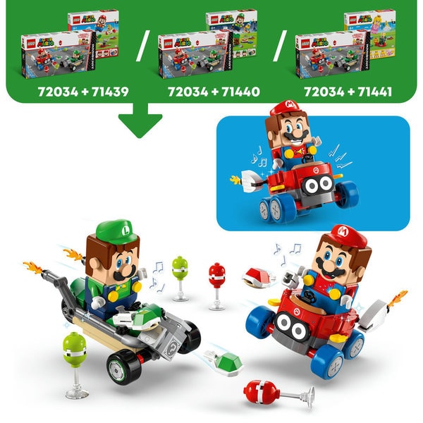 72034 - LEGO® Super Mario - Mario Kart™ – Bébé Mario contre Bébé Luigi