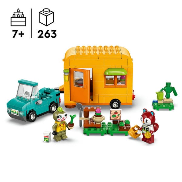 77054 - LEGO® Animal Crossing - Caravane et stand de jardinage de Racine