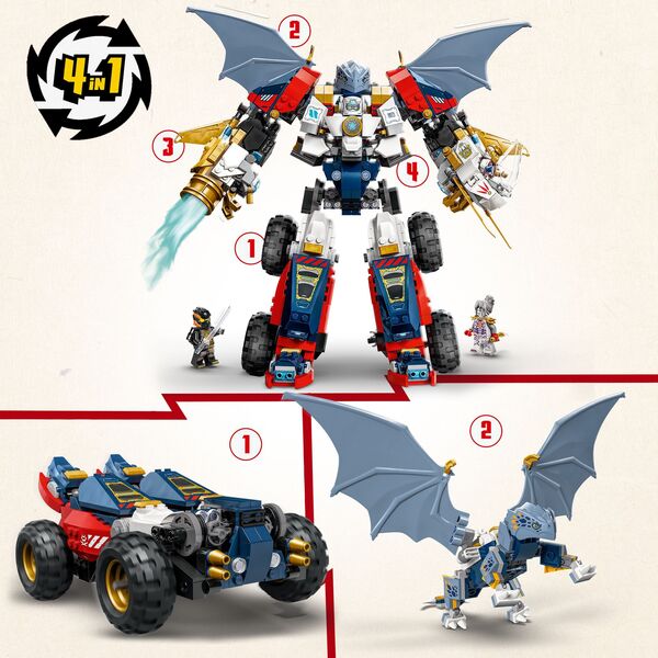 71834 - LEGO® Ninjago - Le robot ultra combo de Zane